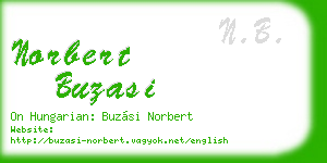 norbert buzasi business card