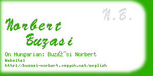 norbert buzasi business card
